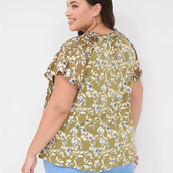 Notch-Neck Satin & Knit Top from Lane Bryant - Picture 6 of 7